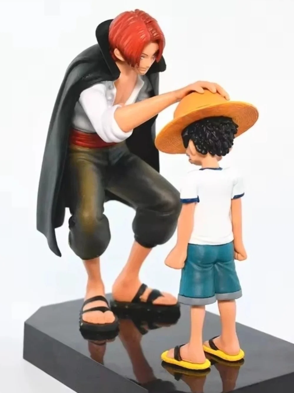 Red-Haired Figure with Boy Straw Hat - Collectible Kids Toy